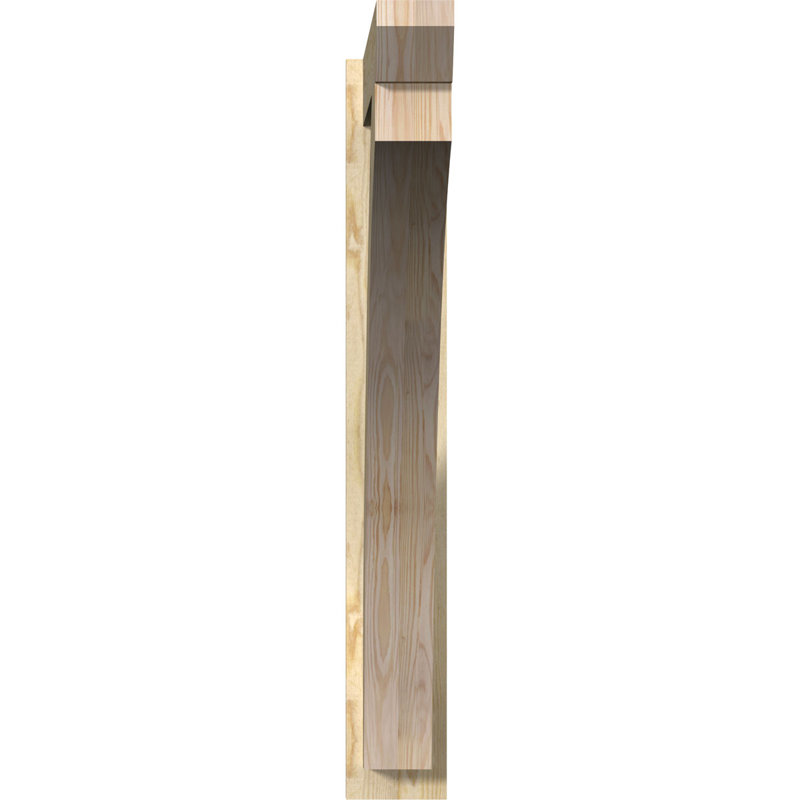 Persienne en bois Thatton, P 44 po x H 44 po, Cèdre rouge de l'Ouest l 5 1/2 po (lisse)