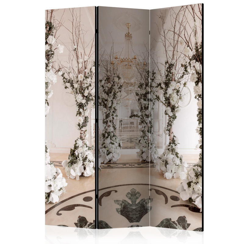 Clybourn 172cm H Solid Wood Folding Room Divider, 3