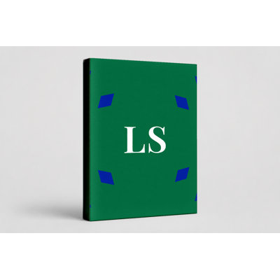 Lesotho World Flag Luxury Diamond Monogram — Blue Green White — Canvas Wall Art