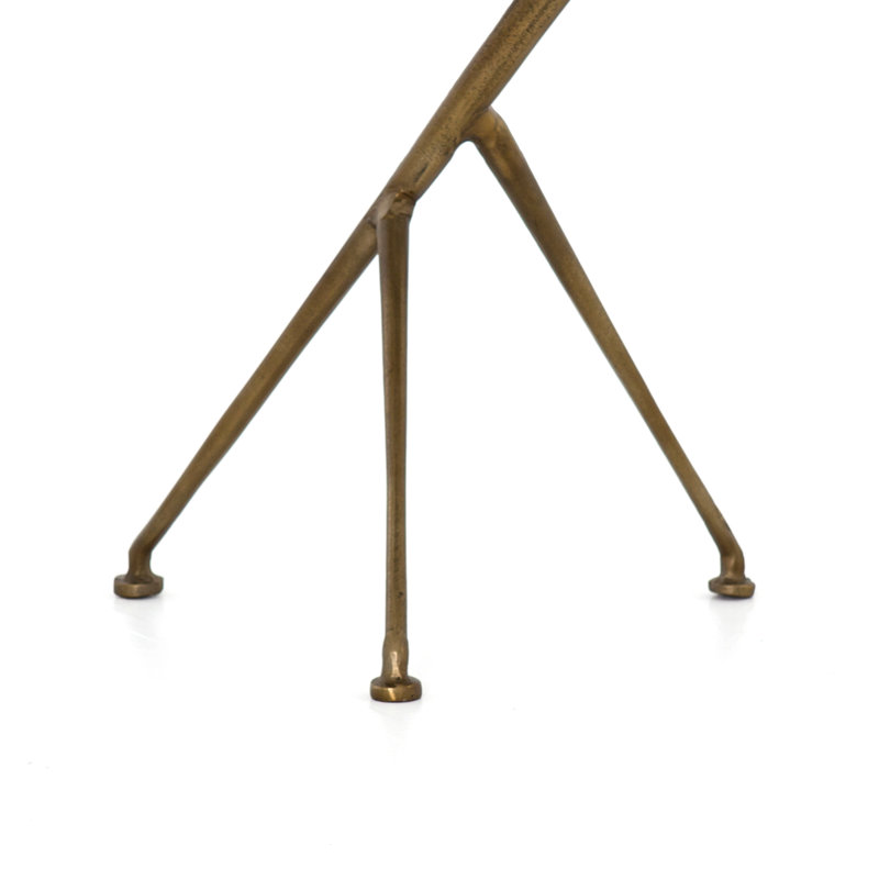Table d'appoint en aluminium Greely, Laiton antique brut