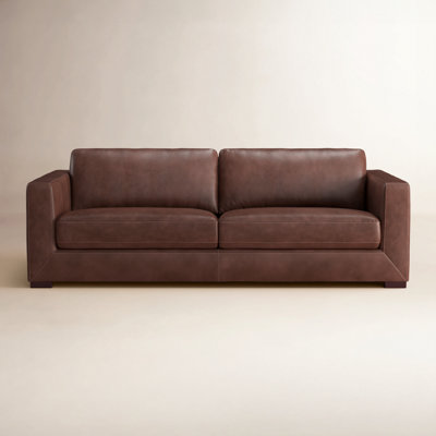 Winsor 91'' Top Grain Genuine Leather Sofa