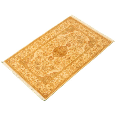Tapis décoratif en laine noué à la main de conception unique noué à la main New Age Paki 18/20 de 3 pi 1 po x 5 pi