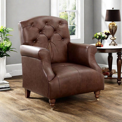 Bedroom Single Faux Leather Casual Recliner