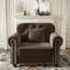 Canapé Chesterfield Mid-Century moderne en velours avec capitonnage et garniture cloutée-1720233392