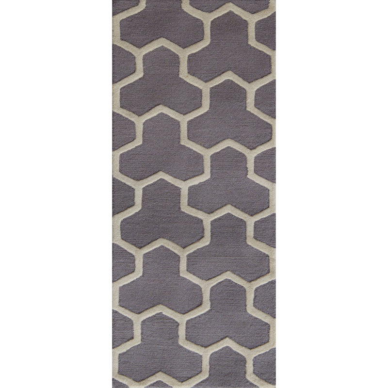 Cambridge Hand Tufted Wool Geometric Rug, Runner 2'6" x 6'