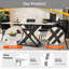 Extendable Metal Base Dining Table