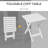 Outsunny Outdoor Rocking Chair Set Of 2 With Side Table, Patio Wooden Rocking Chair With Smooth Armrests, High Back For Garden, Balcony, Porch, Supports Up To 352 Lbs., White-2046205946