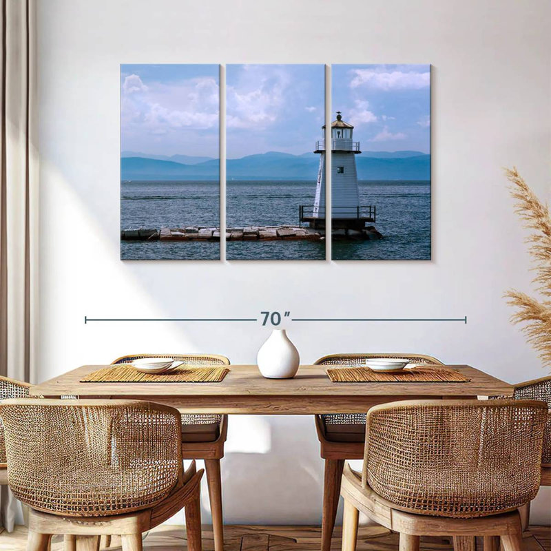 Lake Champlain Lighthouse, 36" H x 57" W