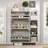 Bohemia Style Shoe Cabinet With 3 Rattan Flip Drawers, 3 Square Shelves And 1 Storage Drawer And Key Hooks-175164029