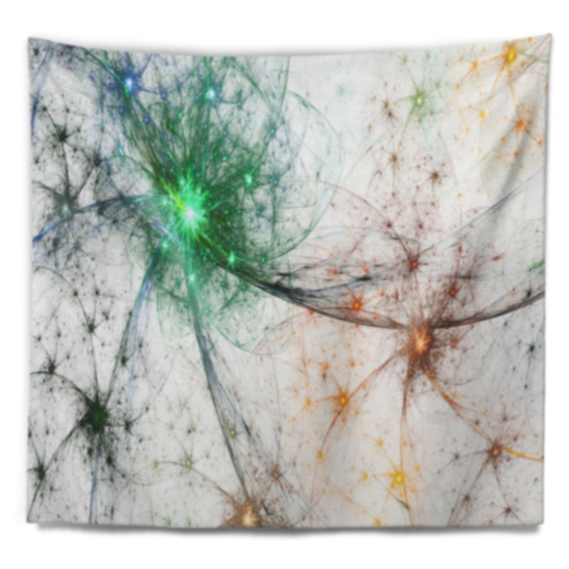 Tapisserie abstrait de couleur abstraite fireworks, H 32 po x l 39 po