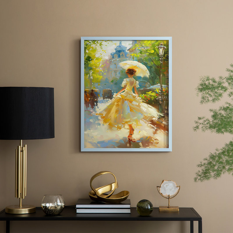 «WOMEN Series DCCXCVI», reproduction encadrée - bois massif, H 15 po x l 12 po, Bleu