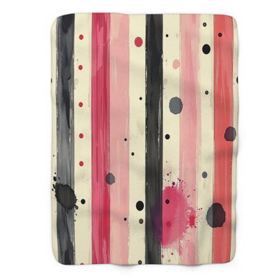Striped Dots Pattern - 1 Piece Premium Blanket