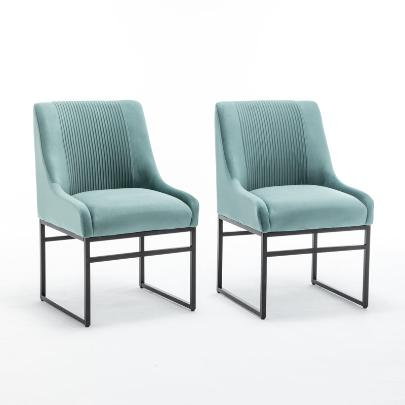 Chaise d'appoint en velours Seymore, Vert