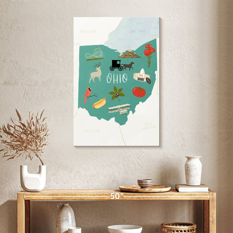 Ohio Icons, 36" H x 24" W