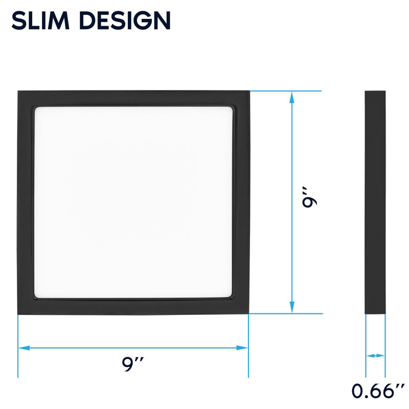 LED Flush Mount, Black