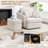 39''W Chenille Swivel Accent Chair With Compression Ottoman for Living Room and 2 Pillows-1592181981-1590413655