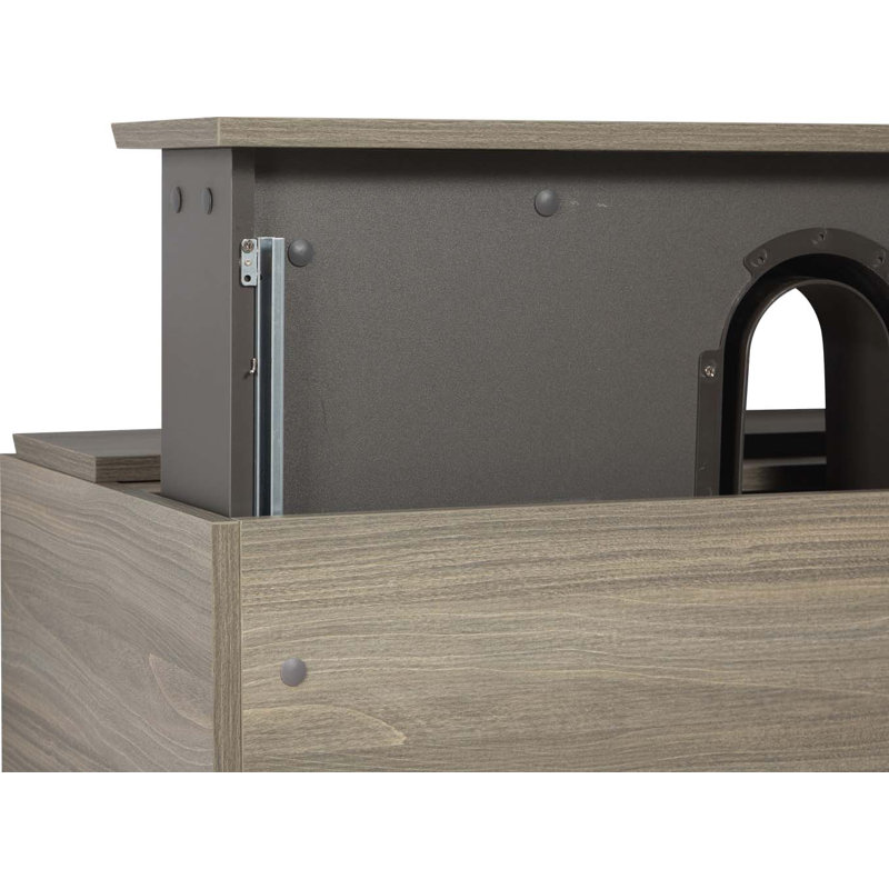 Meuble-lavabo double 70,89 po avec plateau en résine Furkhan, Gris