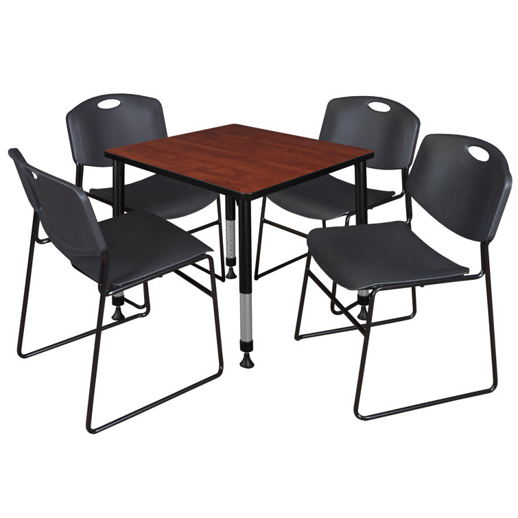 Kee Mobile Square Breakroom Table and Chair Set