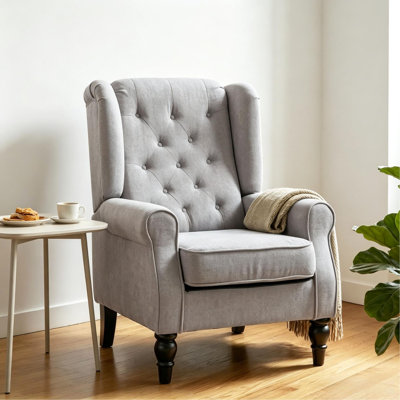 High Wingback Reading Chair,Accent Chair,Button Tufted Accent Chair(Only Accent Chair)
