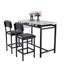 Ensemble de table de cuisine compacte compacte avec chaises rembourrées confortables-1424367881