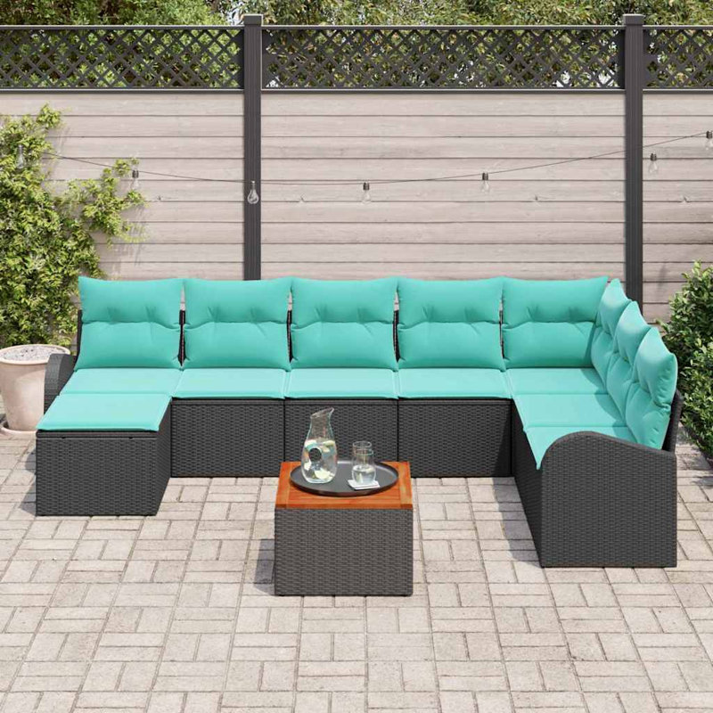 Ensemble de canapé de jardin 9 pièces vidaXL