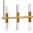 Cecily 10-Light Linear Pendant with Faceted Crystal Rods