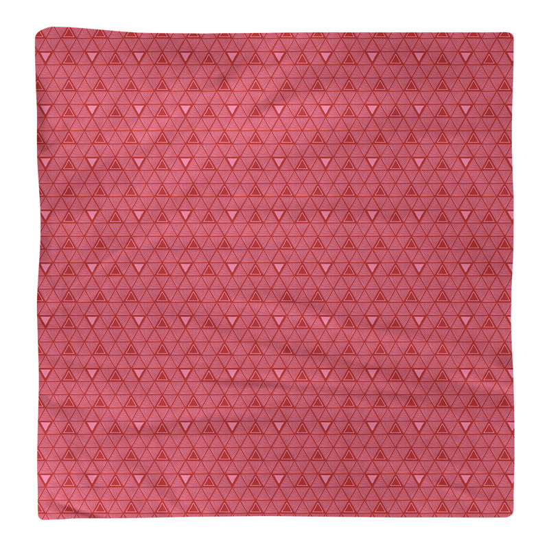 Geometric Square Napkin, 22" x 22", Red/Pink, Cotton