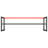 VidaXL Work Bench Frame Matte Black and Matte Red 70.9" x 22.4" x 31.1" Metal