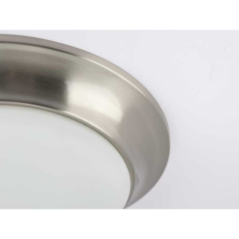 Stoutland Glass Semi Flush Mount, Brushed Nickel