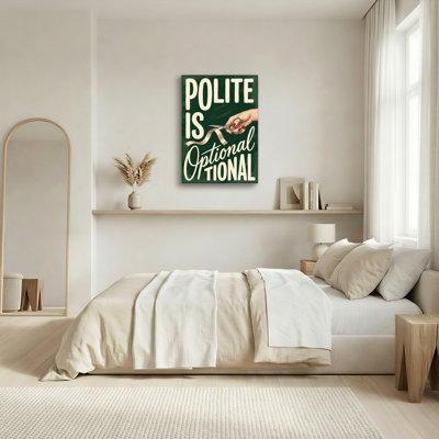Ensemble d'une toile murale « La politesse est facultative »