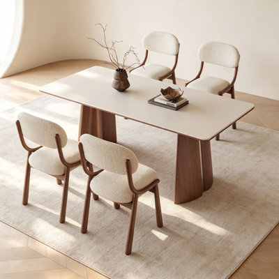White Sintered Stone Table