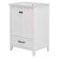 Meuble-lavabo 24 po avec lavabo, meuble-lavabo avec tiroir et portes, bois massif et panneau de fibres à densité moyenne 24 po