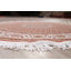 Tapis de oriental rouille/zone blanche rond