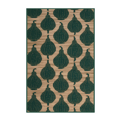  Washable Bottle Gourd Vegetables Area Rug