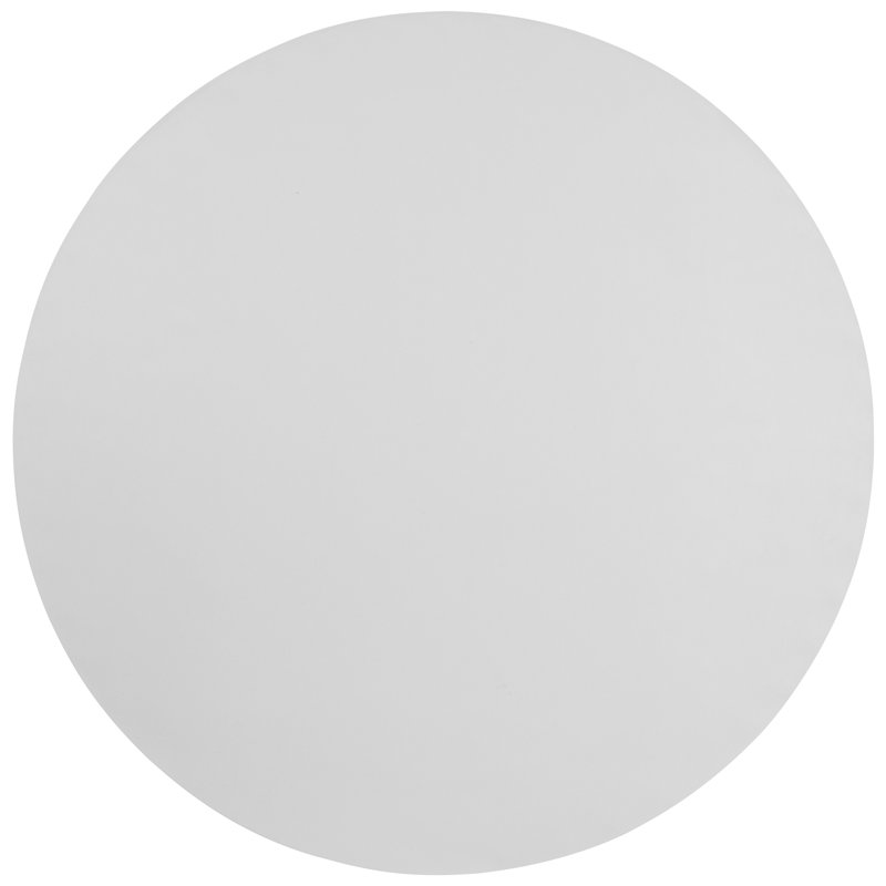 Kathryn 72'' Round White Plastic Folding Table with Gray Metal Frame
