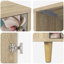 36cm W Engineered Wood Bedside Table