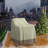  Outdoor Furniture Covers, 600D Heavy Duty Waterproof Outdoor Chair Covers 2 Pack for Patio Garden, Beige&Mocha