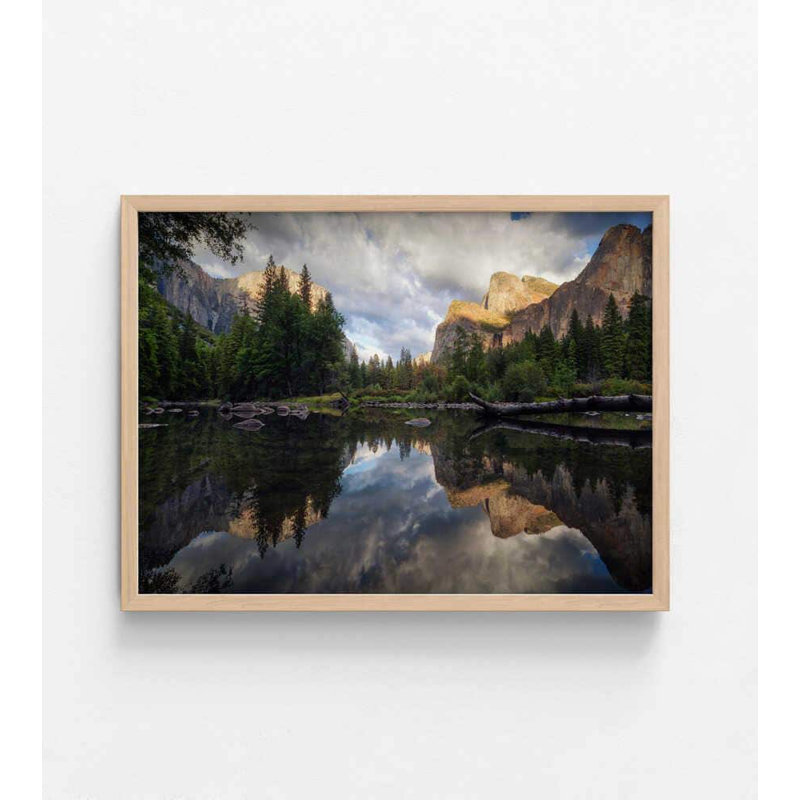 Yosemite Valley Reflections - Nature Landscape, reproduction de photo, H 36 po x l 48 po, Tanné