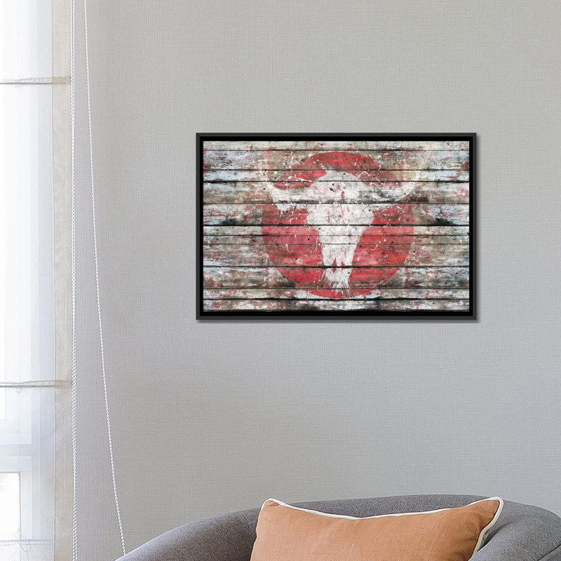 Reproduction d’art sur toile tendue recherchée, H 18 po x l 26 po x P 1,5 po, Toile avec cadre noir, Pas de tapis