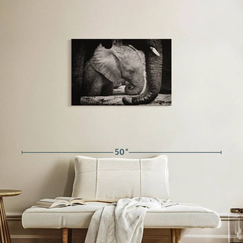 Brampt Napping Baby Elephant, 20" H x 30" W