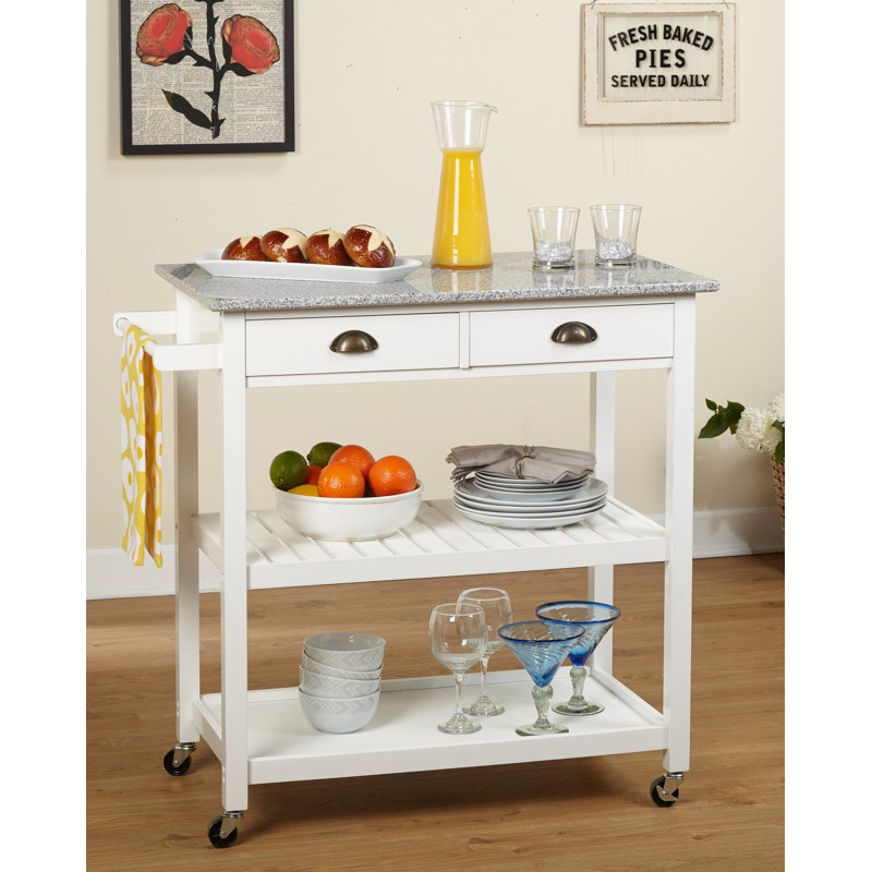 Chariot de cuisine roulant Dirazan, Blanc