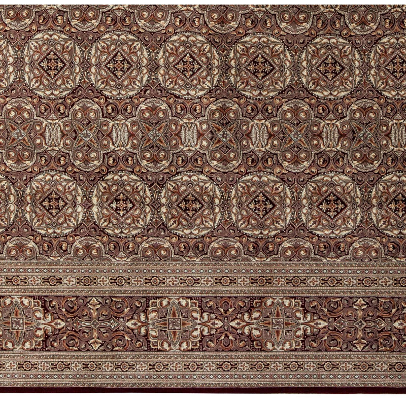 Tapis rouge et rouge noué à la main de haute qualité
