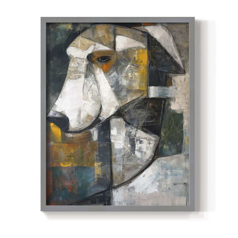 ANIMALS Series Cxxiv - reproduction encadrée de qualité supérieure - prête à être accrochée - aucun clou requis, Gris