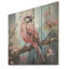 Arbre floral bleu et rose Harmoney - oiseau sur bois-1365665813