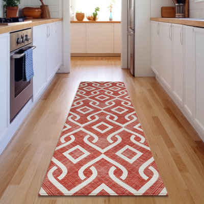 Premium Machine Washable Cerrito Red Rug