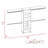 Closet System 69"W  118"W, Four Hanging Rods, Three Drawers, Five Shelves, Dark Walnut-746351854