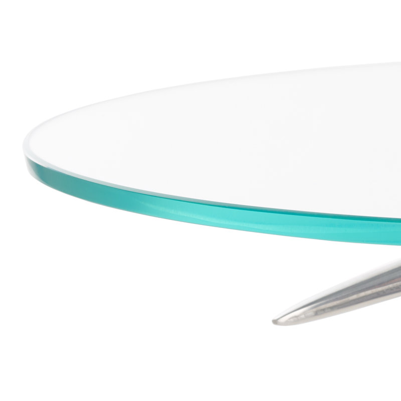 Martavious Glass Top End Table