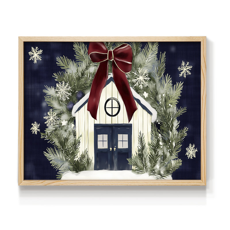 «Chirstmas Art» - Dccxxxxx - Reproduction encadrée - réversible, H 22 po x l 28 po, Naturel