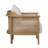 Miera Polyester Blend Upholstered Mindi Wood Accent Chair w/ Rattan Accents