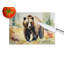 Grizzly Bear Glass Cutting Board Large